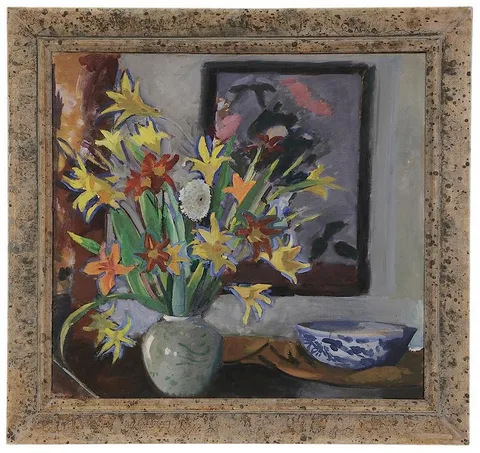 Charles Hopkinson, Still Life with Daylilies, oil on canvas