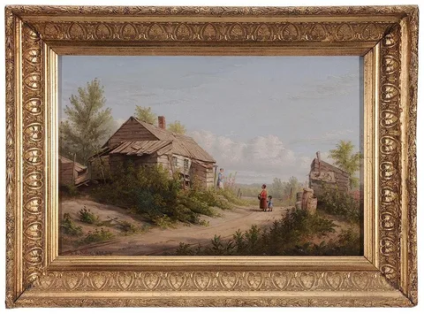William Rickarby Miller, A Market Gardener's Shanty, Bloomingdale, N.Y., oil on canvas