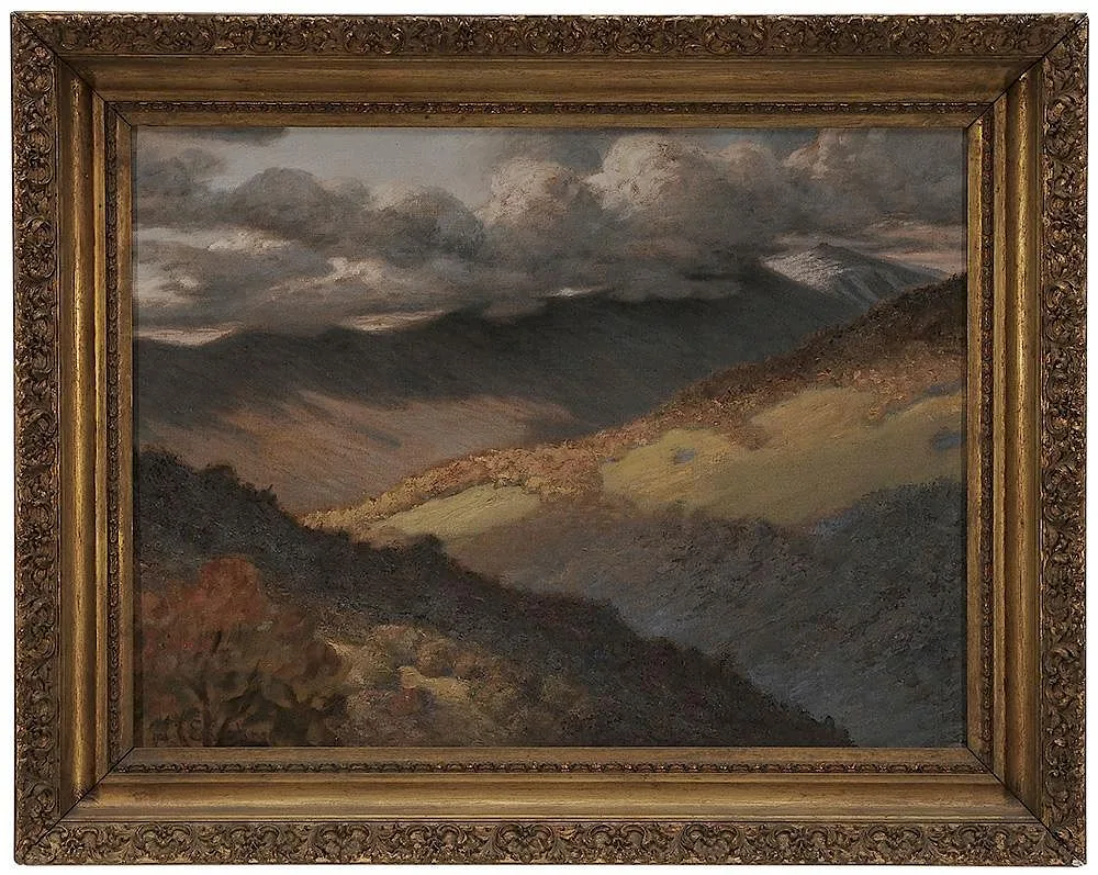Autumn Mountain Landscape by John Joseph Enneking, oil on canvas, sold Sep 2015