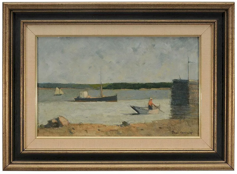 Paul Wescott, Fishing Boat Coming In, oil on canvas