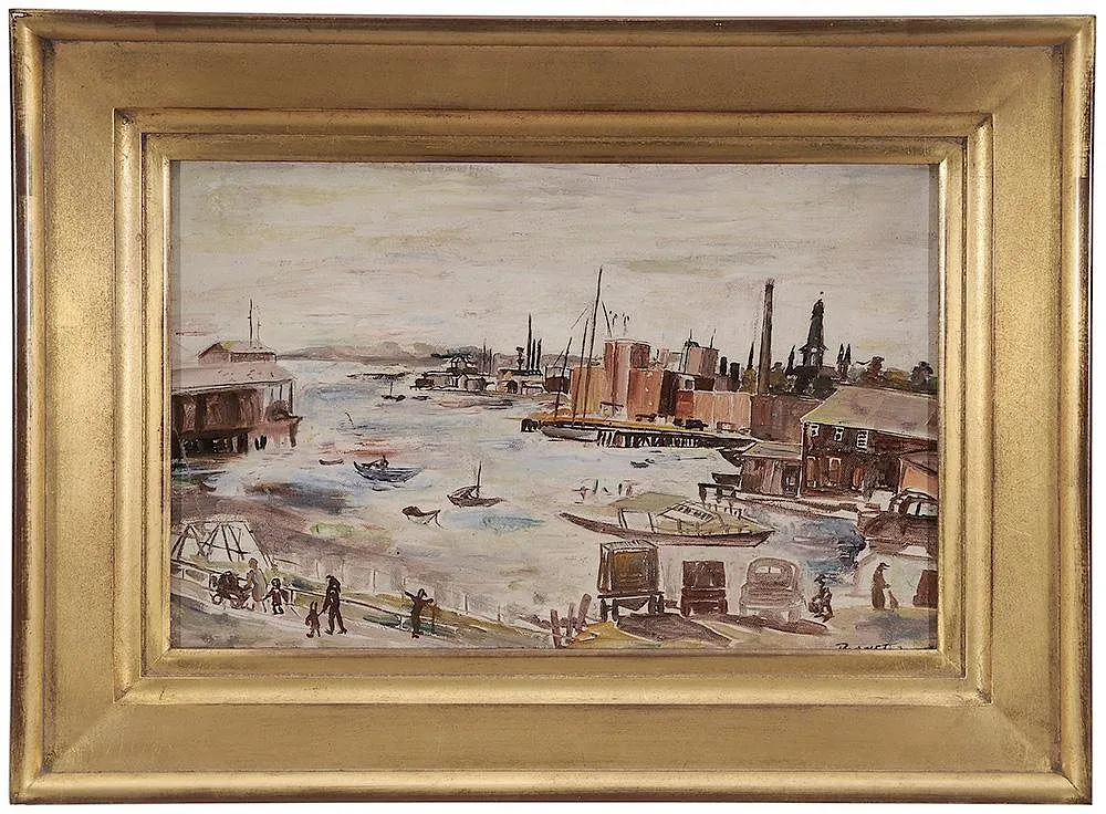 Gloucester Harbor by Theresa Bernstein, oil on canvas, sold Sep 2015