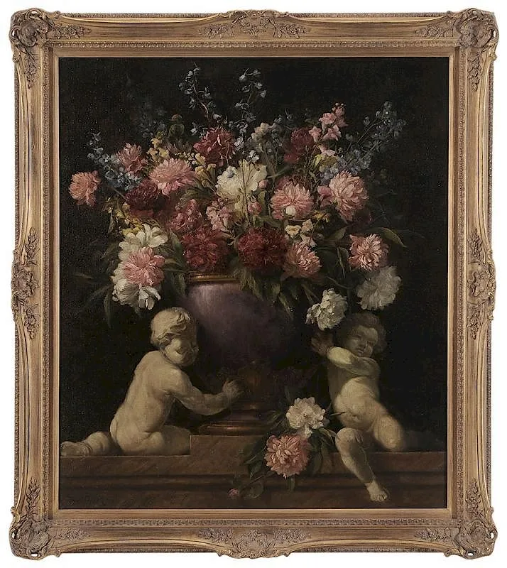 William Speer, Floral Still Life, oil on canvas