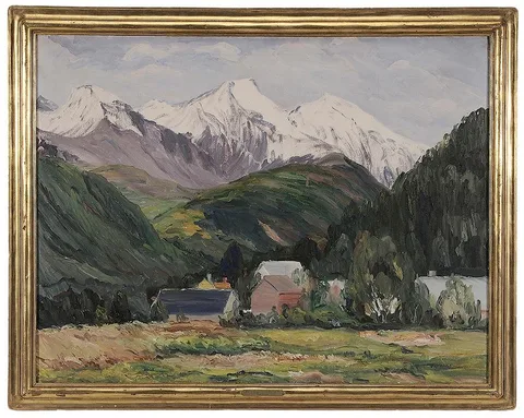 Mary Cable Butler, Kirketak, Norway, oil on canvas