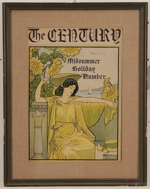 The Century Midsummer Holiday, magazine cover by Louis John Rhead Poster, chromolithograph on paper, offered Jul 2015