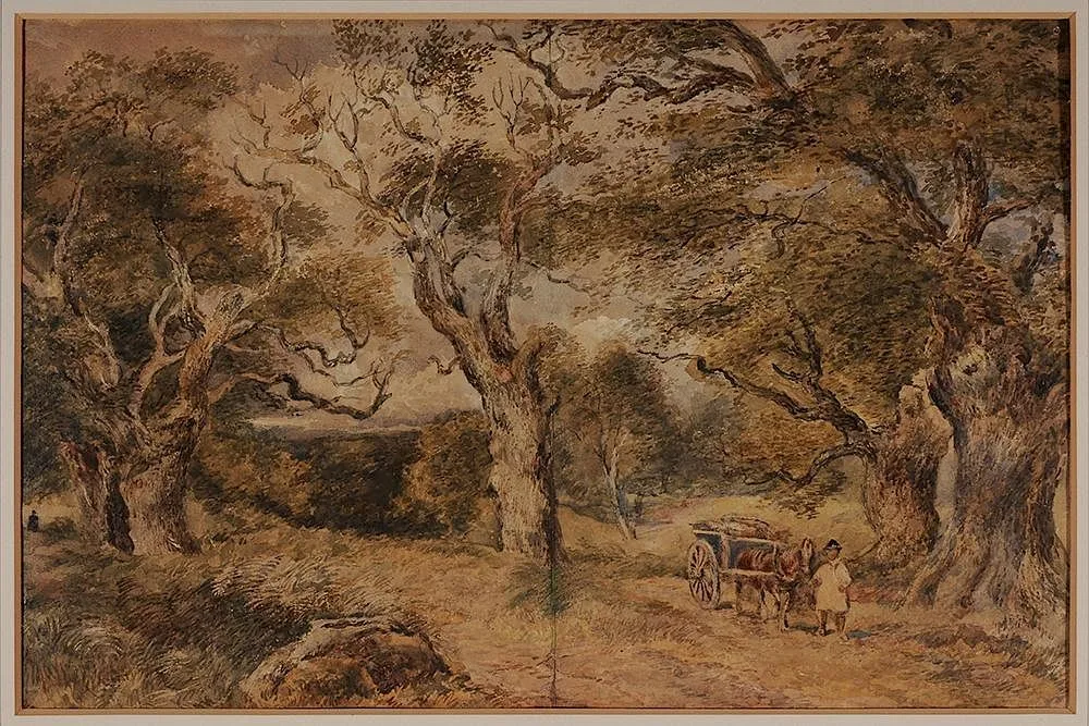 David Cox, Sr., watercolor on paper