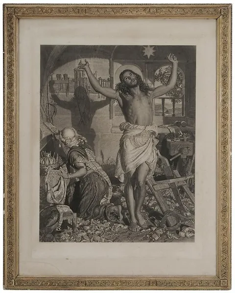William Holman Hunt, The Shadow of Death, 1878, engraving on Chine collé paper