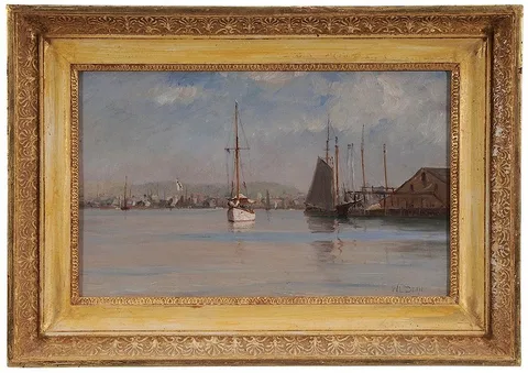 Walter Lofthouse Dean, Gloucester Harbor, August 1890, oil on canvas
