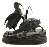 Jules Moigniez, A Pair of Partridges (Perdrix à l'épi de blé), 19th century casting possibly atelier