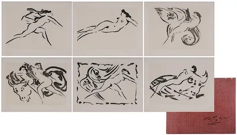 Reuben Nakian, Untitled, 1981, aquatint on Chine collé on Cotman paper