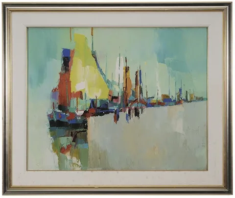 Nicola Simbari, Green Harbor, 1963, oil on canvas