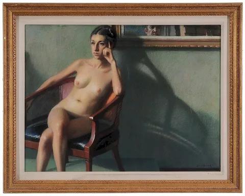 Ray Edward Goodbred, Night Class, New York City, pastel on paper