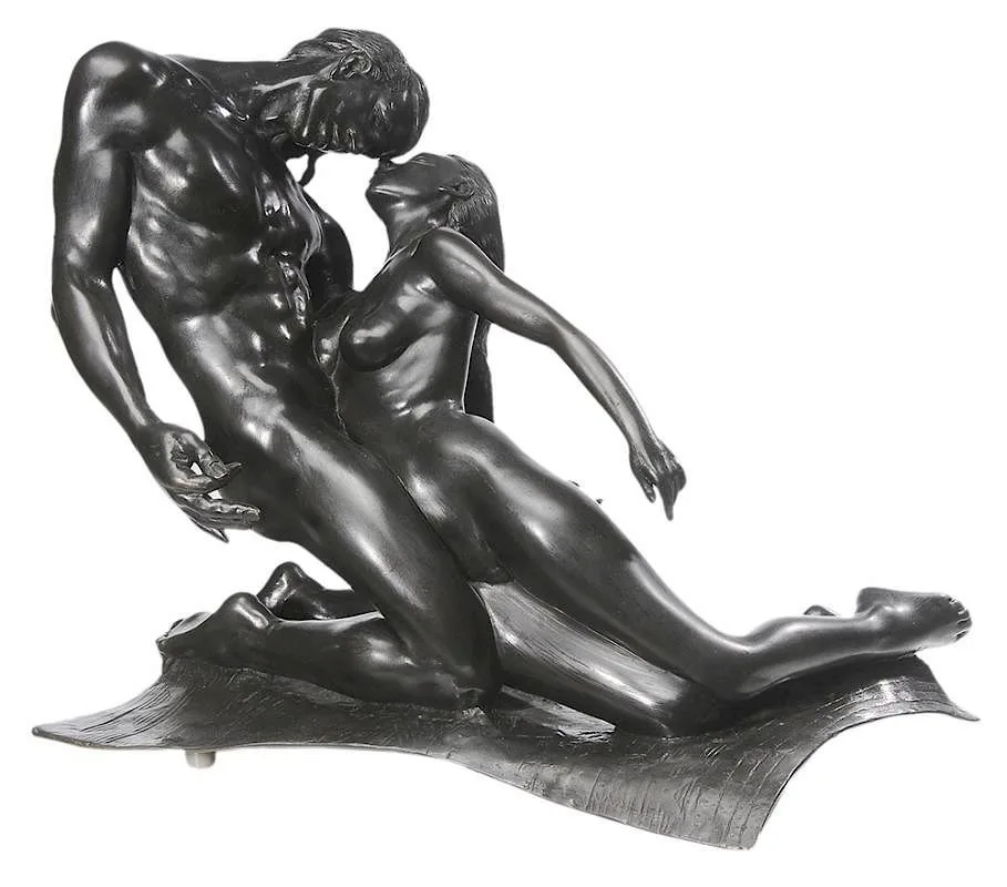 Jasper D'Ambrosi, Lovers, patinated bronze