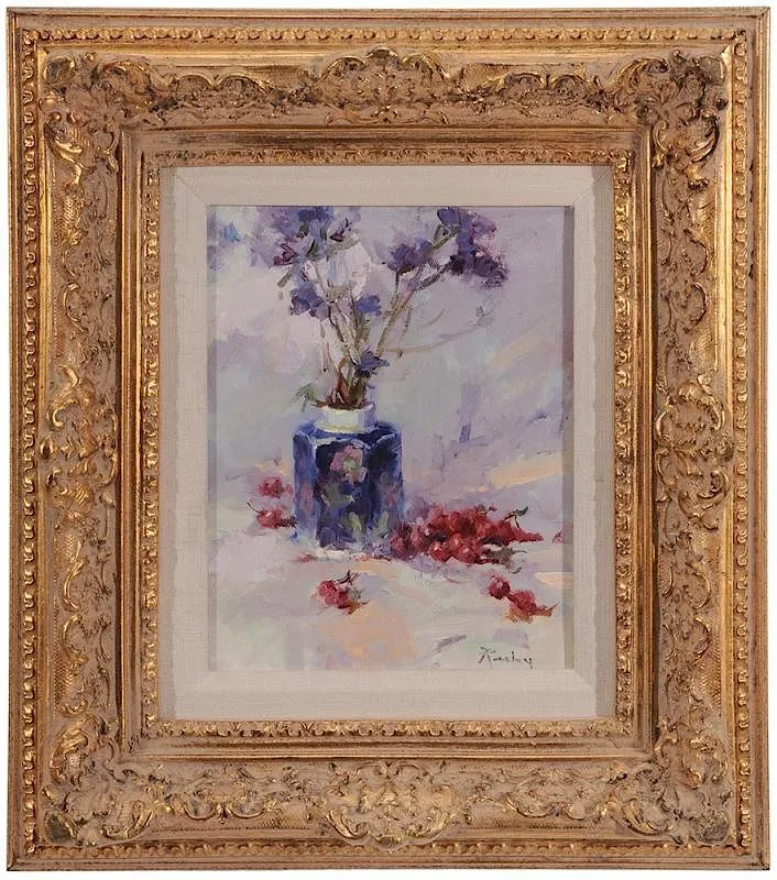 Claire Ruby, Wild Cherries, oil on canvas