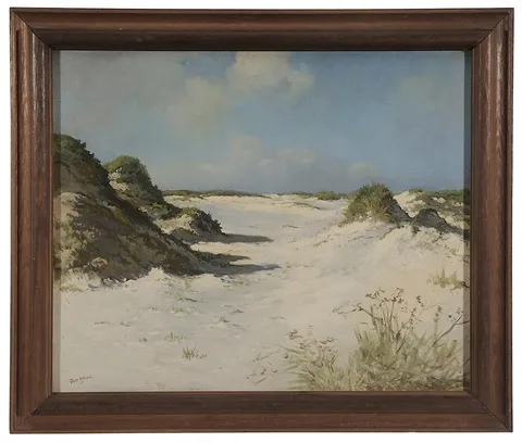 Robert Wood, Sunlit Sand Dunes, oil on canvas