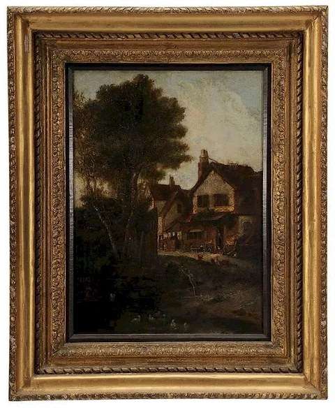 John Crome, View of Houses St. Martin's, Norwich, oil on panel