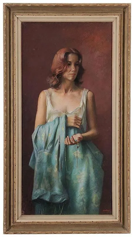 Ray Edward Goodbred, Evening Gown, 1968, pastel on fiberboard