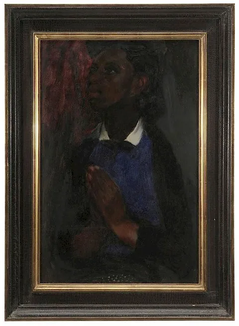 Julien Binford, Girl Praying, oil on canvas