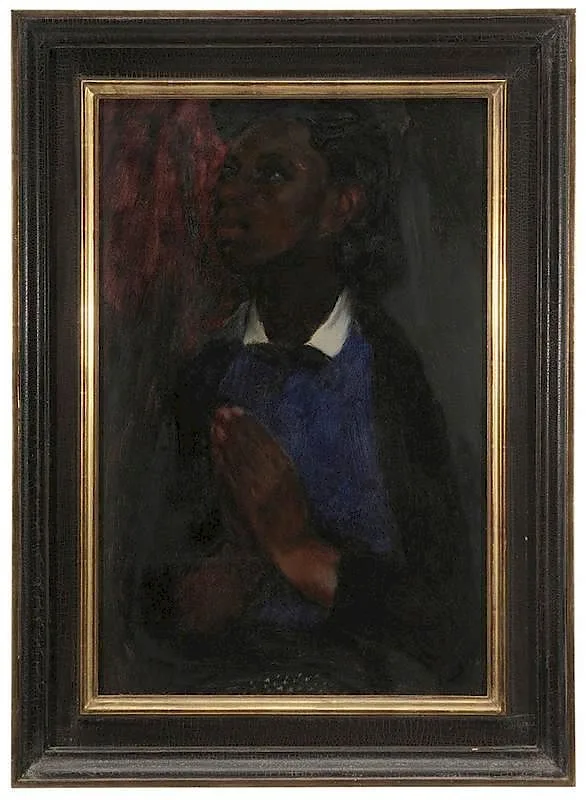 Julien Binford, Girl Praying, oil on canvas