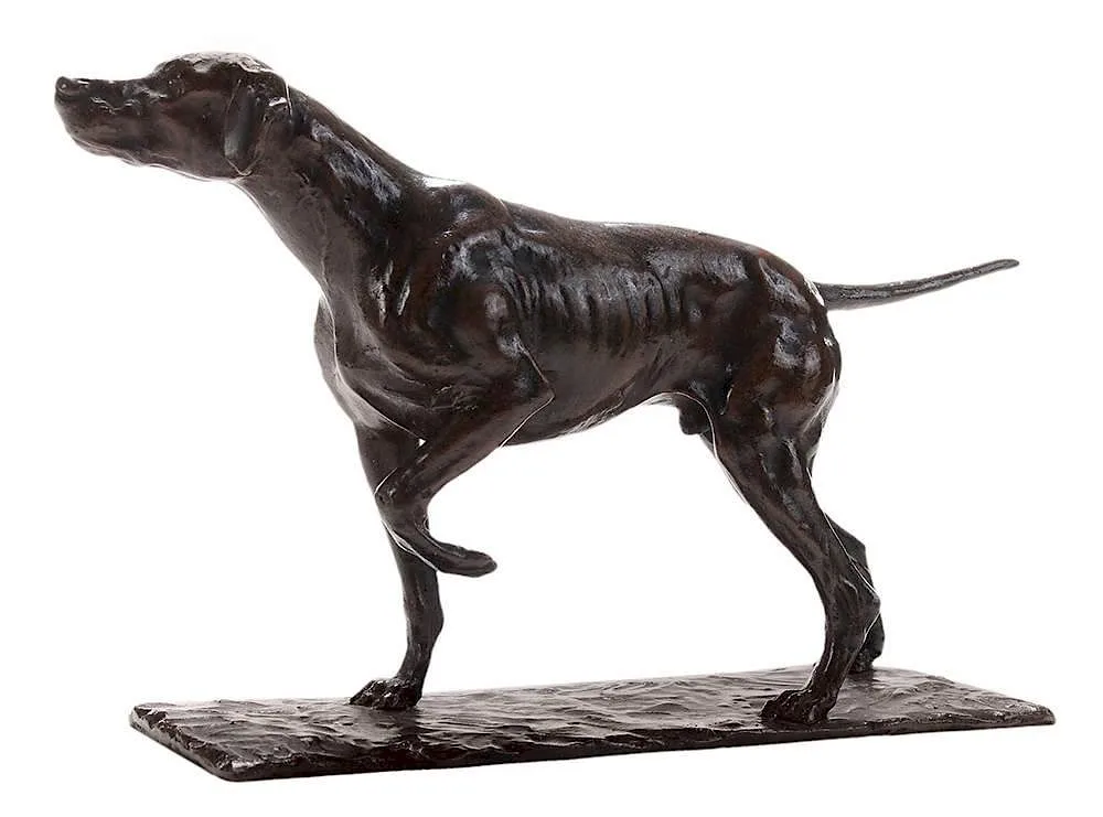 William Clark Noble, Locked on Point, 1905, patinated bronze