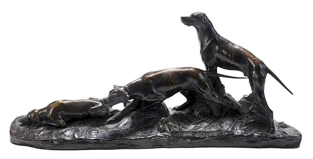Frederick William Sievers, Three Pointers, patinated bronze