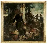 Frank Schoonover, I watched them for a few hours but they showed no sign of taking to the bush. (#1291)