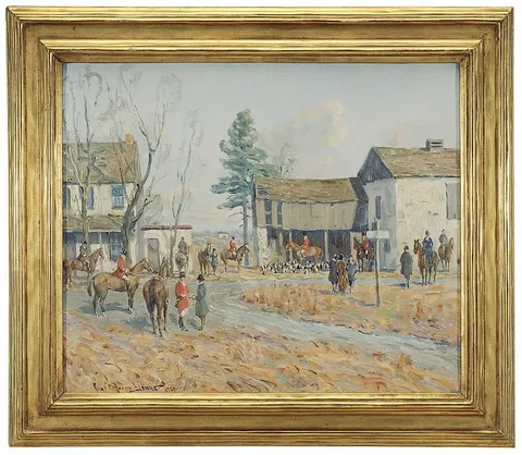 Charles Morris Young, The Meet at White Horse Tavern, 1923, oil on canvas