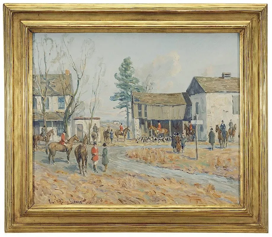 Charles Morris Young, The Meet at White Horse Tavern, 1923, oil on canvas