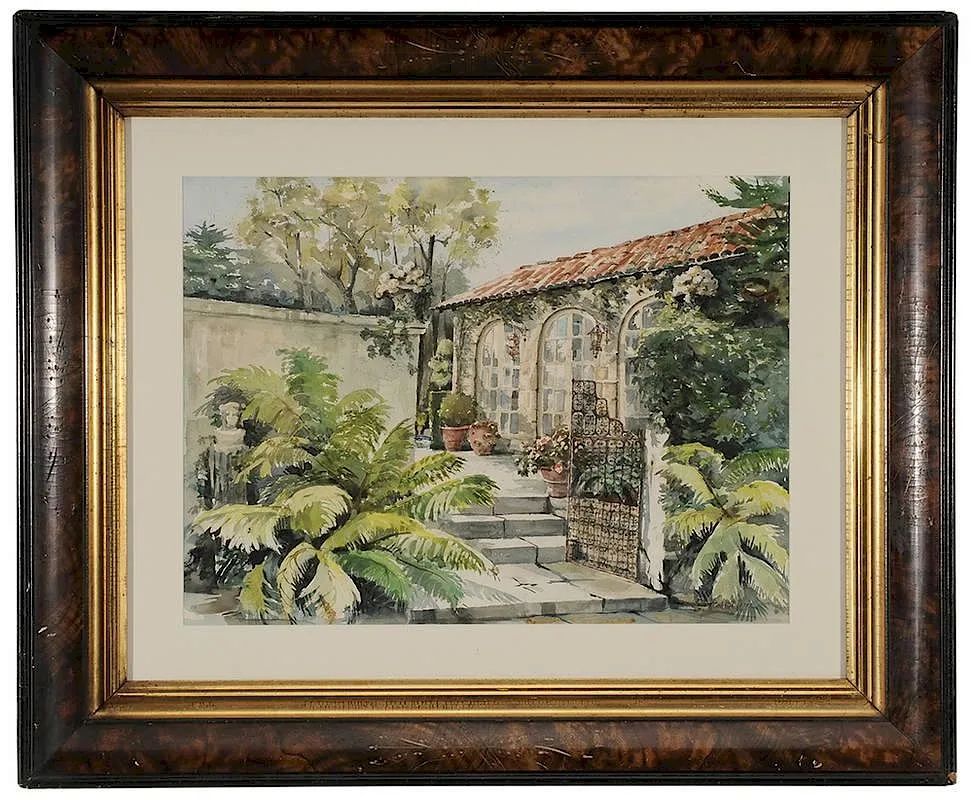 Courtyard by William T. Colville, 1983, watercolor on paper, offered May 2015