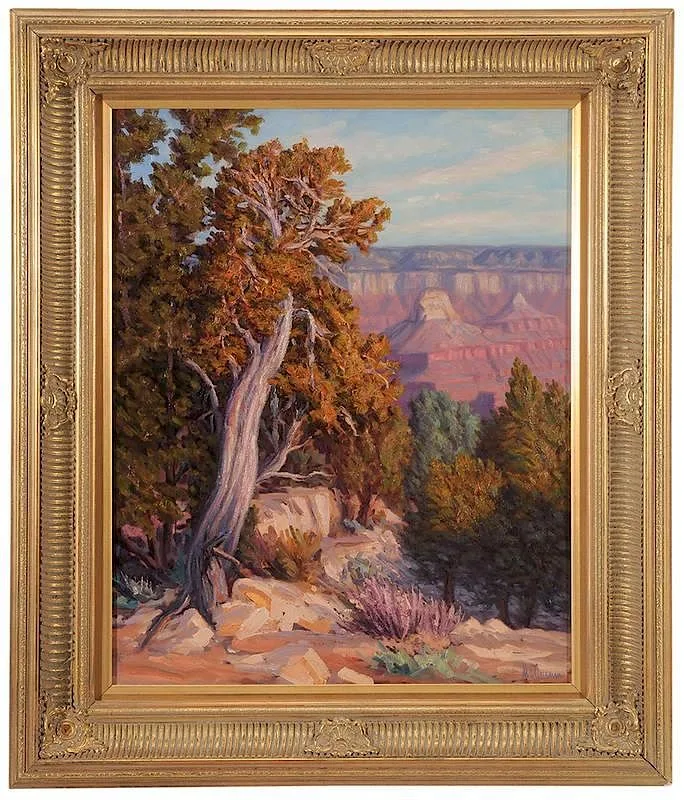 Along the Rim by Michael L. Coleman, 1990, oil on canvas, sold May 2015