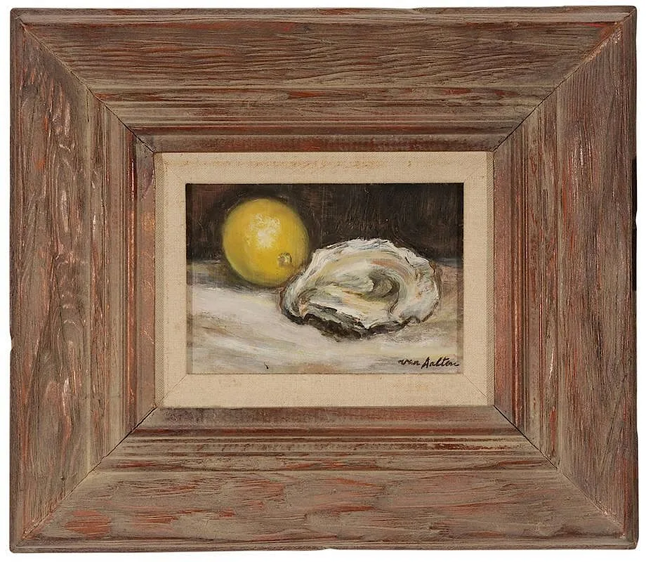Jacques Van Aalten, Oyster and Lemon, oil on masonite