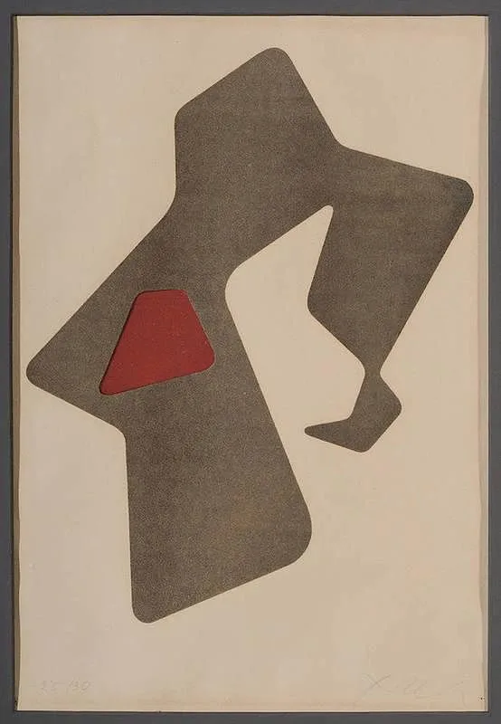 Untitled by Adja Yunkers, color lithograph on paper, sold Mar 2015