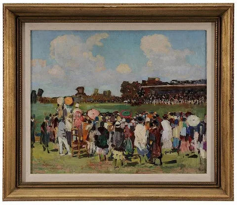 Pietro De Francisco, [Courses à Deauville], oil on canvas