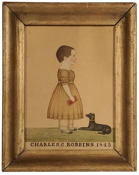 Justus DaLee, Portrait of Charles C. Robbins, 1843, watercolor on paper