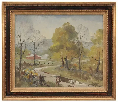 Harry Russell Ballinger, Rainy Day-Spring, oil on canvas