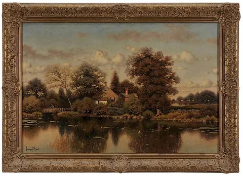 George W. Drew, An Ideal Spot, New England, oil on canvas