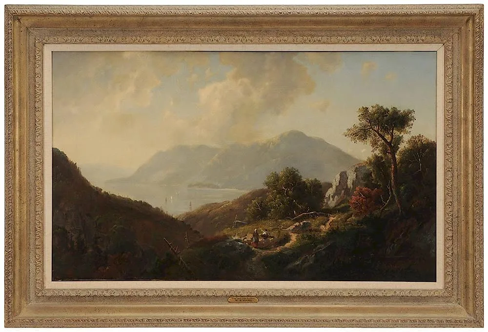 William Sheridan Young, View of the Hudson River from Fort Putnam, oil on canvas