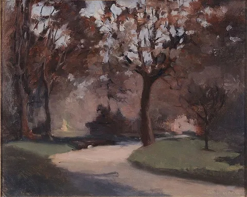 Minerva J. Chapman, Tree-Lined Drive, 1909, oil on canvas