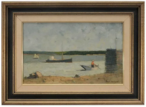 Paul Wescott, Fishing Boat Coming In, oil on canvas