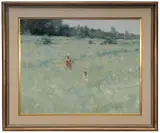 Andre Gisson, Woman and Child in a Field