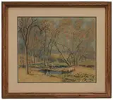 J. Alden Weir, Cows Watering at a Woodland Stream