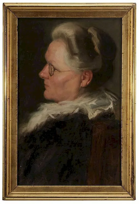 John Fitzhenry Bentz, Portrait of a Seated Woman, oil on canvas on paperboard