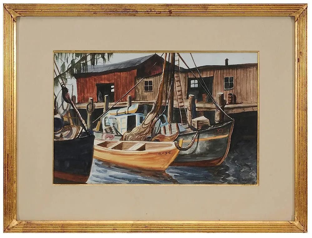 Anna Heyward Taylor, Shem Creek, 1940, watercolor on paper
