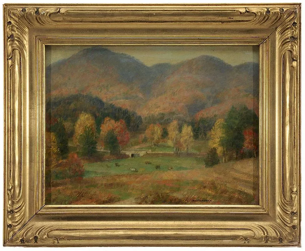 Lawrence Mazzanovich, Tryon, North Carolina Valley, oil on plywood panel