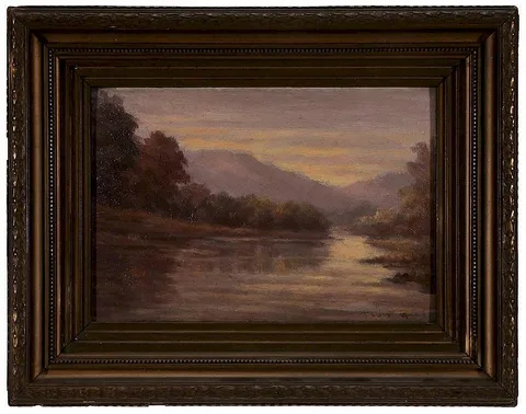 Louis Rowell, Vaughn Creek (Lake Lanier), Tryon, North Carolina, oil on artist board
