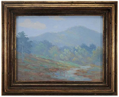 Louis Rowell, Tryon, North Carolina Mountain Landscape, oil on artist board