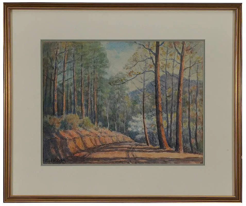 Frederick William Reich, Mountain Road, watercolor on paper