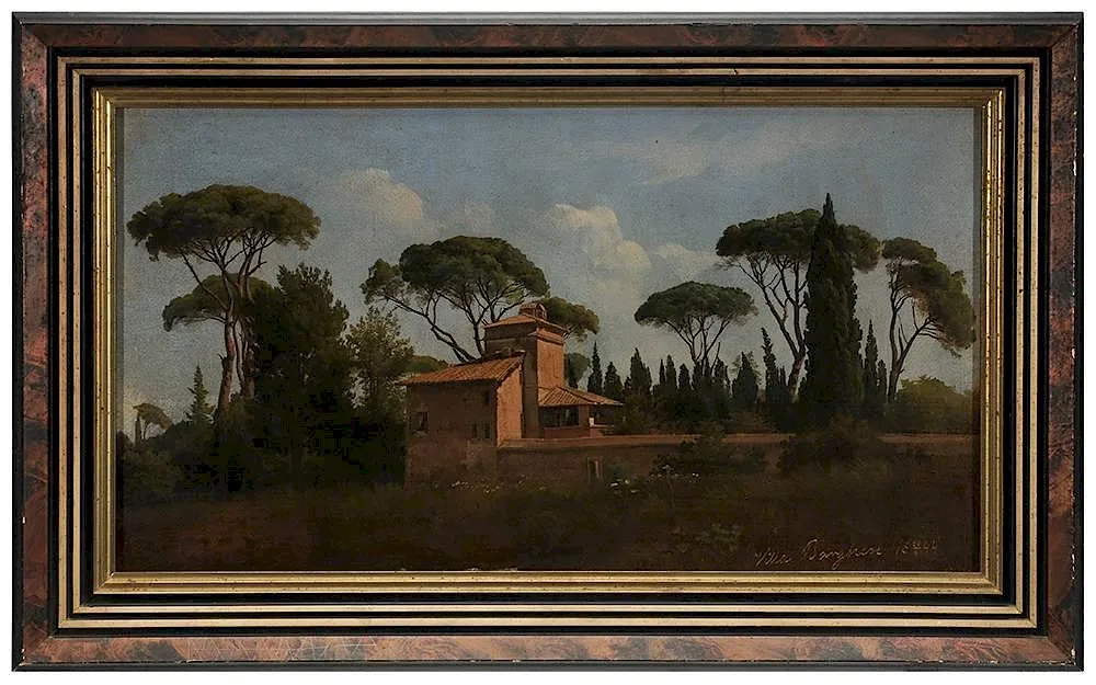 Gustaf Wilhelm Palm, Villa Borghese, oil on canvas