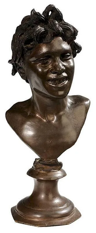 Testa di Licco by Vincenzo Gemito, patinated bronze, offered Jan 2015
