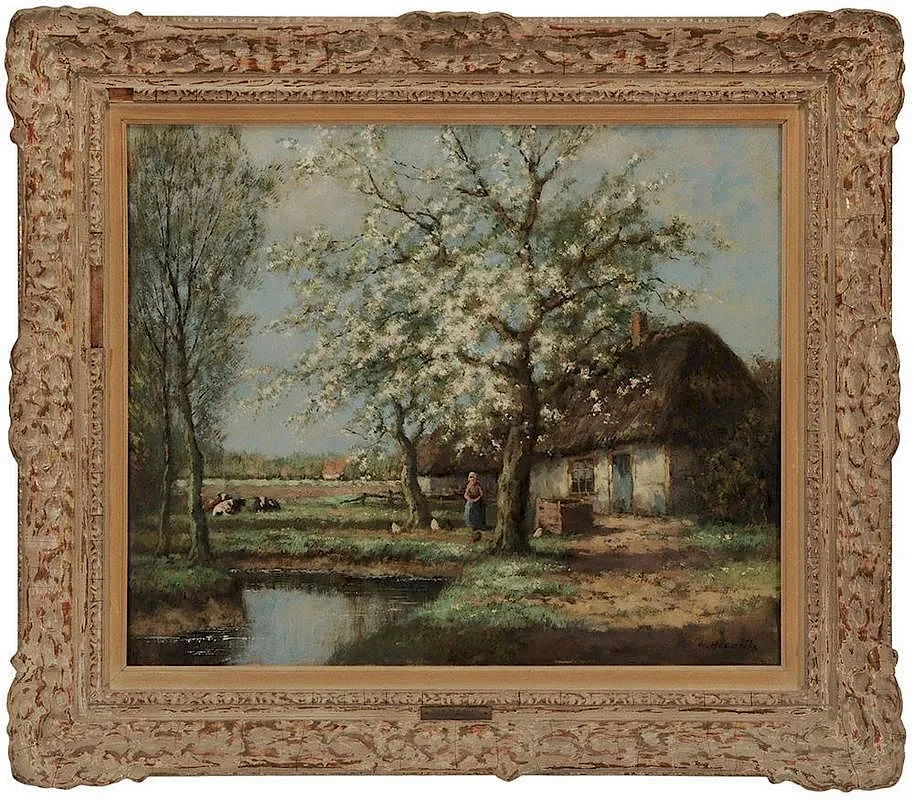 Springtime in Holland by Willem Hendriks, oil on canvas, sold Jan 2015