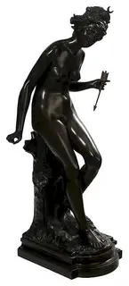 Albert-Ernest Carrier-Belleuse, Diane à la fléc late 19th/early 20th century casting